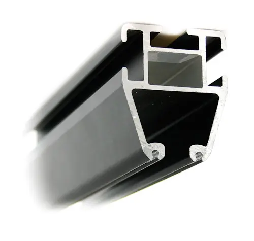 H-Track skinne 90* bue R=700 820x820mm Sort eloksert, 33cm diagonalt -> Hjørne 