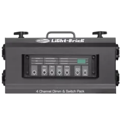 Showtec Lightbrick 4 kanals dimmer 4x5A Dimmer/Switch, DMX 3-pin, schuko ut