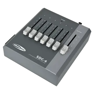 Showtec SDC-6 6 kanals lysmikser 6 xfadere, batteri og power