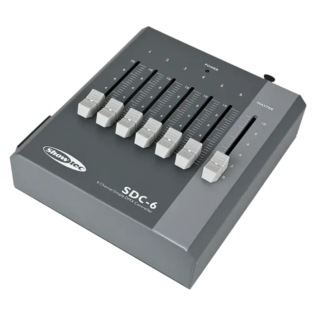 Showtec SDC-6 6 kanals lysmikser 6 xfadere, batteri og power 