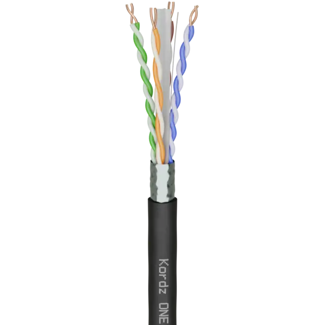Kordz ONE Cat6A F/UTP Network Cable 152M Cat6A F/UTP, 23AWG, CPR Dca LSZH, BK 