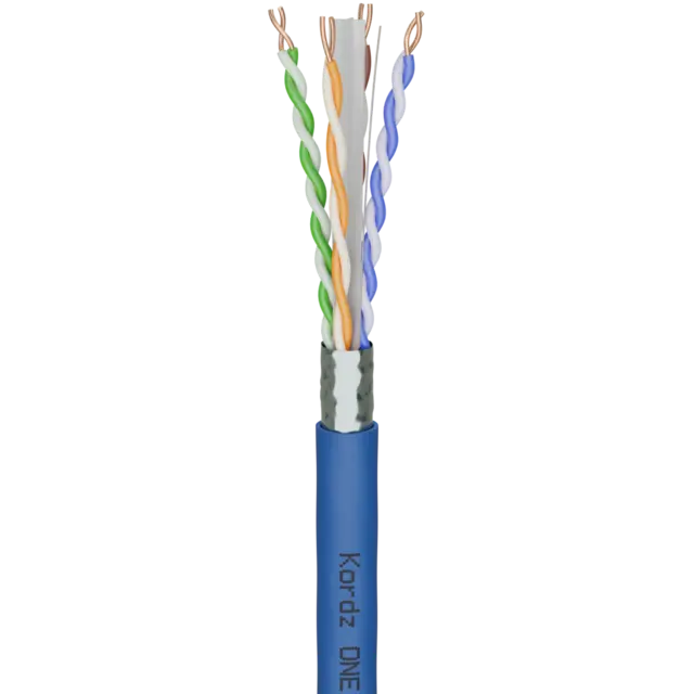Kordz ONE Cat6A F/UTP Network Cable 152M Cat6A F/UTP, 23AWG, CPR Dca LSZH, BL 