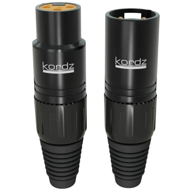 Kordz ONE XLR Connectors Female 3-Pin XLR, black, gold-plated, 10pcs 