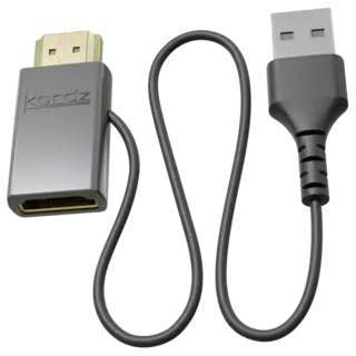 Kordz PRO HDMI 5V Power Injector 48Gbps passthrough, USB-A 5V input, 0.5m