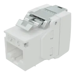 Kordz PRO Cat6 Unshielded Keystone RJ45 Socket, toolless, 6pcs, white