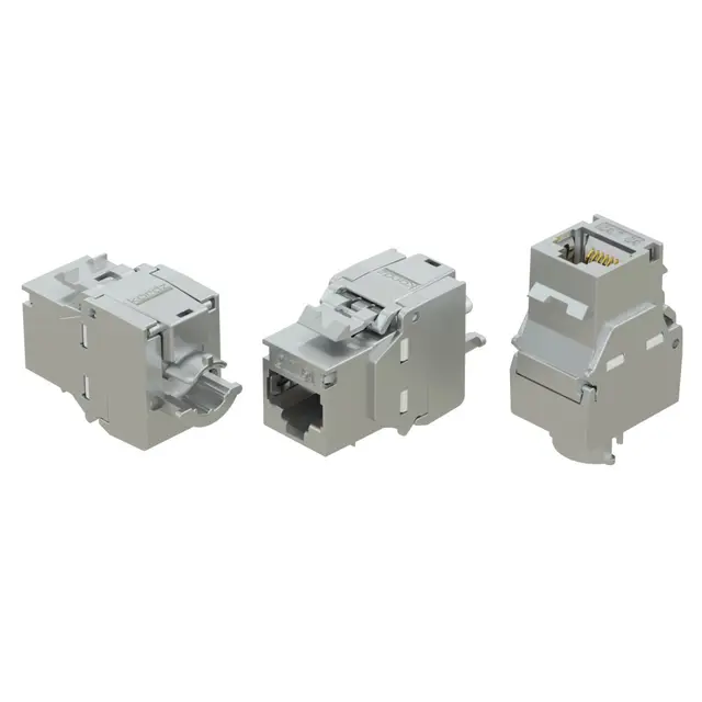 Kordz Cat6A Shielded Keystone RJ45 23AWG, metallic, easy to terminate 