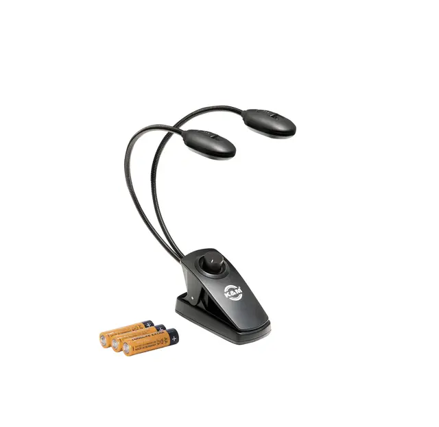 K&M 12271 lys for notestativ Music stand light »Twin Head Pro« 