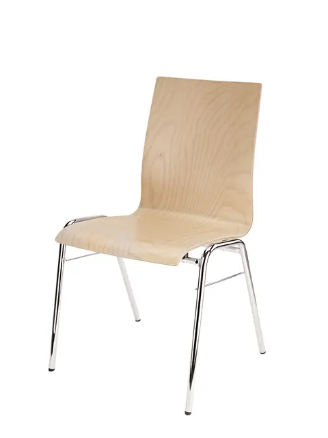 K&M 13400 stablestol med bøk sete Stacking chair 