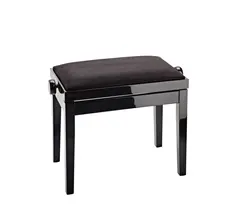 K&amp;M 13901 Pianostol. Sort fløyel Piano bench