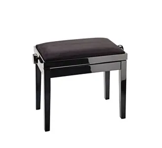 K&amp;M 13901 Pianostol. Sort fløyel Piano bench