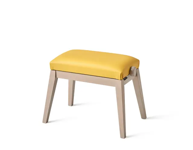 K&M 13942 bench gray color Piano bench, stylish design yellow seat 