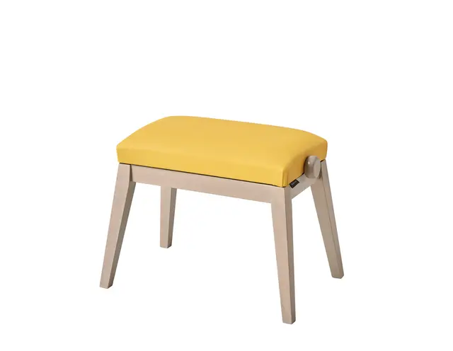 K&M 13947 bench gray color Piano bench, stylish design yellow seat 