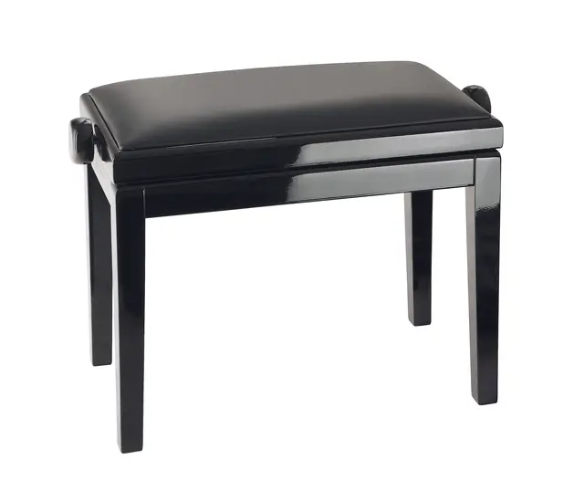 K&M 13990 Pianostol. Sort imitert skinn Piano bench 