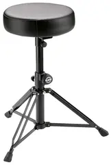 K&amp;M 14015 Trommestol. Sort skinn Drummer's throne