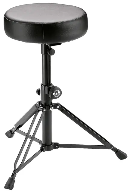 K&M 14015 Trommestol. Sort skinn Drummer's throne 