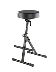 K&amp;M 14060 Stol. Sort imitert skinn Stool