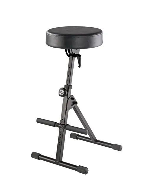 K&M 14060 Stol. Sort imitert skinn Stool 
