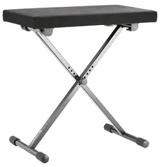 K&amp;M 14066 Keyboard bench black fabric Keyboard bench