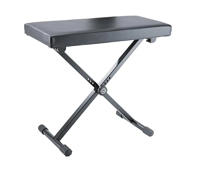 K&M 14075 Keyboard bench black leather Keyboard bench 