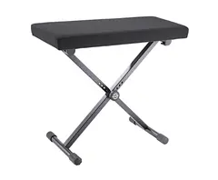 K&amp;M 14076 Keyboard bench black fabric Keyboard bench