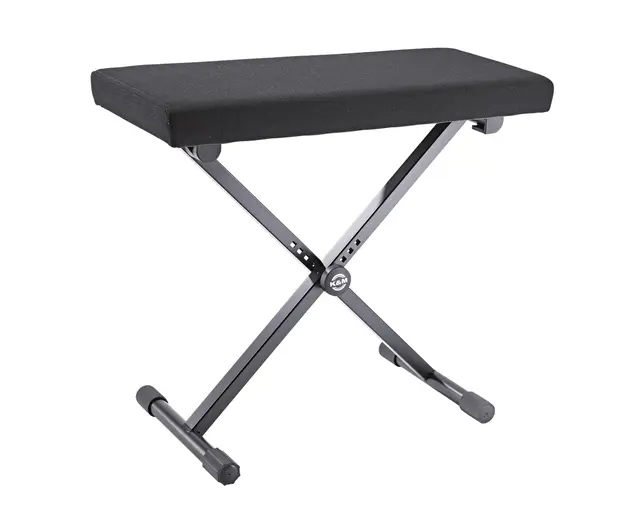 K&M 14076 Keyboard bench black fabric Keyboard bench 