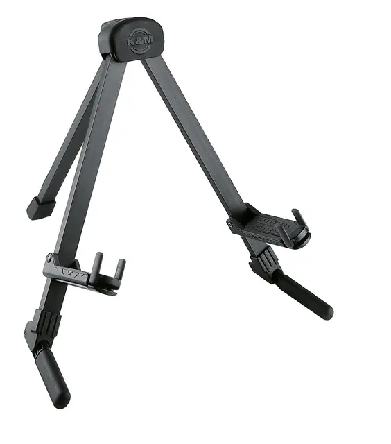 K&M 17550 Gitarstativ lett vekt, svart Guitar stand »Memphis Travel« 
