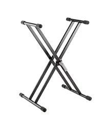 K&amp;M 18997 Keyb stativ dobbel X, stål Keyboard stand