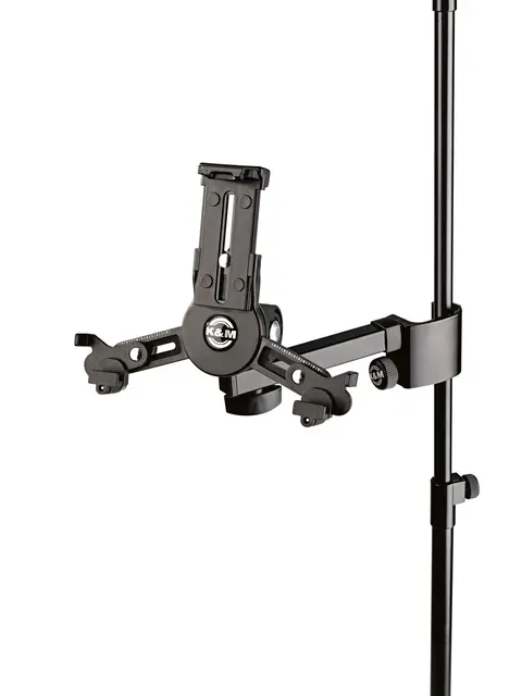 K&M 19796 Tablet PC holder, Black Universal Tablet Holder, 30mm clamp 