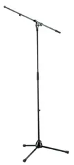K&amp;M 21020 Mikrofonstativ, lang fast galge, korte ben, sort.