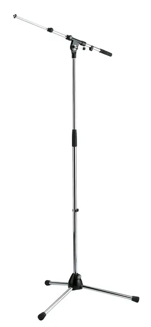K&M 210/9 Mikrofonstativ lang boom, lange ben, chrome 