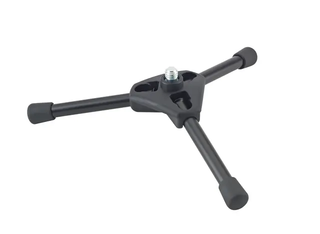 K&M 23110 Bordstativ for mikrofon, sort Plastikkbase med foldebein, H: 60mm 