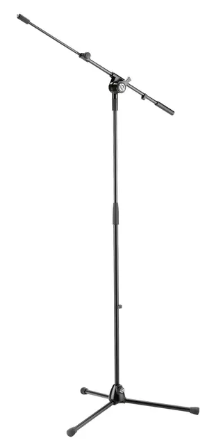 K&M 25600 Mikrofonstativ, sort low-level stand w/folding bas 