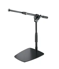 K&amp;M 25993 Mikrofonstativ kort med galge,  flat fot