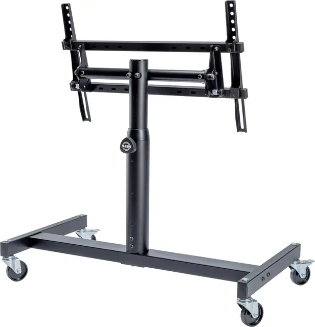 K&M 26787 Confidence Monitor Stand Mobile Monitor Stand for 42"-65" Flat TV 