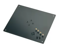 K&amp;M 26792 Bearing plate, Black w/4spikes &amp; 4rubber knobs. D:320x5x280mm