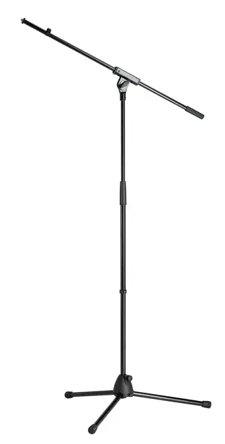 K&M 27105 Mikrofonstativ, sort med galge 