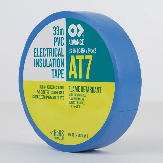 Le Mark Advanced PVC Tape Blå Elektrisk isolerende tape. 12mm x 33m 