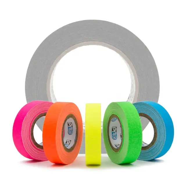 Le Mark Fluorescent Pack 12mm x 5.4m Green, Yellow, Orange, Pink, Blue 