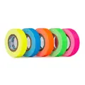 Le Mark Fluorescent Pack 12mm x 5.4m Green, Yellow, Orange, Pink, Blue