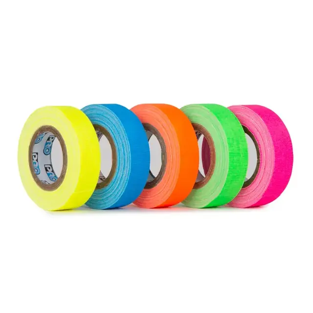 Le Mark Fluorescent Pack 12mm x 5.4m Green, Yellow, Orange, Pink, Blue 