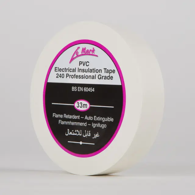 Le Mark PVC Tape WHITE 19mm X 33m 