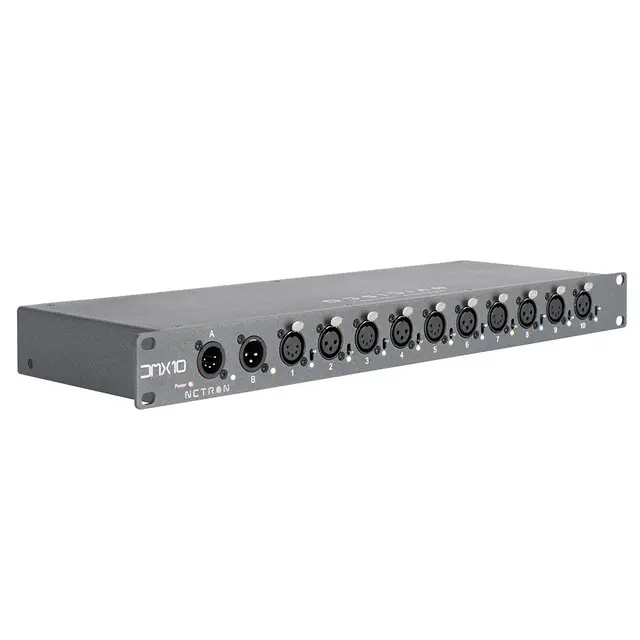 Obsidian Netron DMX10-53 10-ports 5 og 3pin XLR DMX-utganger 