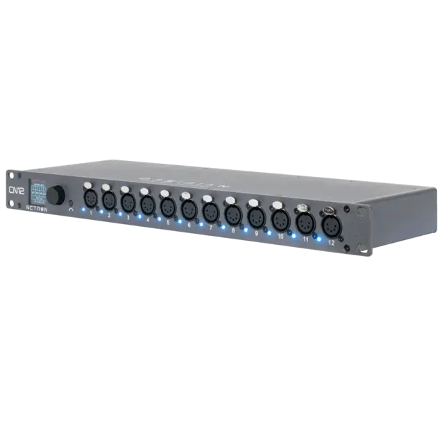 Obsidian Netron EN12 RDM, Artnet og sACN til DMX gateway 