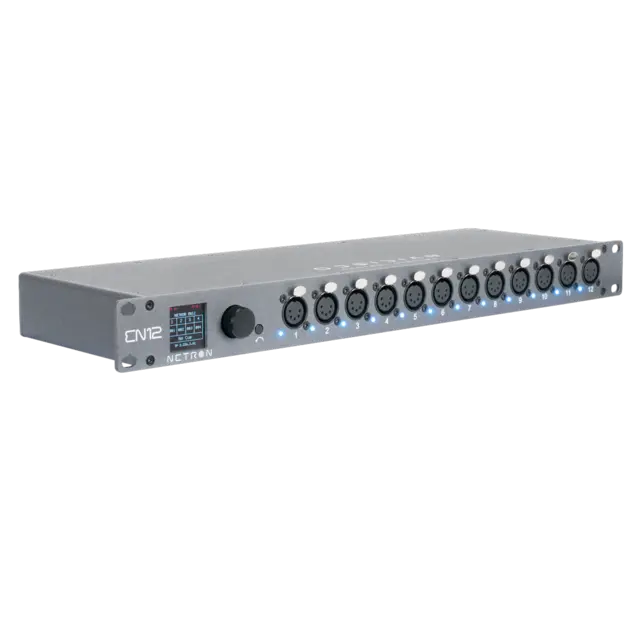 Obsidian Netron EN12 RDM, Artnet og sACN til DMX gateway 