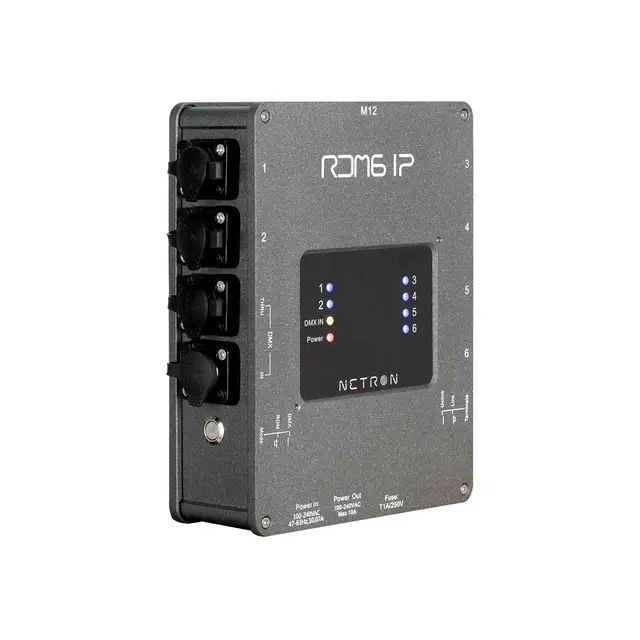 Obsidian Netron RDM6 IP IP65 RDM Splitter 1x6 XLR 