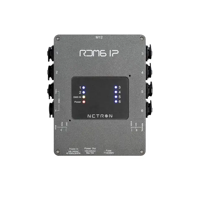 Obsidian Netron RDM6 IP IP65 RDM Splitter 1x6 XLR 