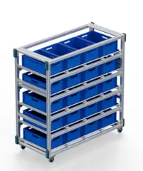 Prolyte Flex cart base + shelves &amp; boxes 100mm wheels