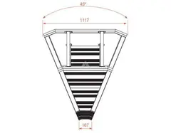 Prolyte BARRIER CORNER 45DGR INSIDE Lightweight crowd control system