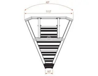 Prolyte BARRIER CORNER 45DGR INSIDE Lightweight crowd control system