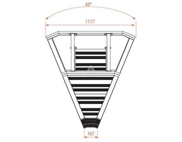 Prolyte BARRIER CORNER 45DGR INSIDE Lightweight crowd control system 